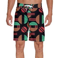 Abstract Geometric Pattern Men s Beach Shorts by Maspions