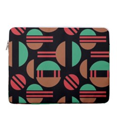 Abstract Geometric Pattern 16  Vertical Laptop Sleeve Case With Pocket by Maspions