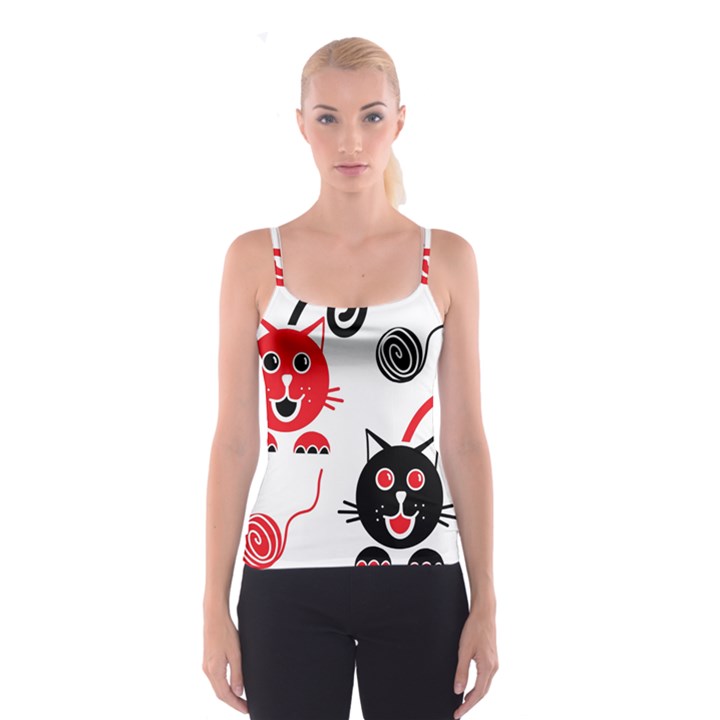 Cat Little Ball Animal Spaghetti Strap Top