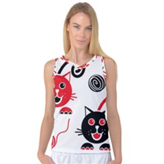 Cat Little Ball Animal Women s Basketball Tank Top