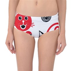 Cat Little Ball Animal Mid-waist Bikini Bottoms