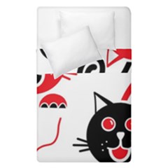 Cat Little Ball Animal Duvet Cover Double Side (single Size) by Maspions