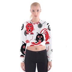 Cat Little Ball Animal Cropped Sweatshirt