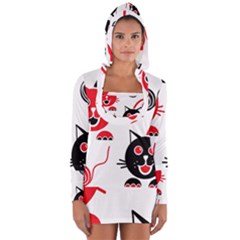 Cat Little Ball Animal Long Sleeve Hooded T-shirt