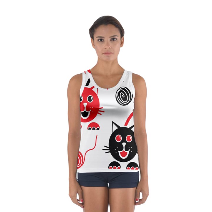 Cat Little Ball Animal Sport Tank Top 