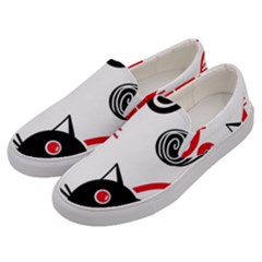 Cat Little Ball Animal Men s Canvas Slip Ons by Maspions