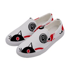 Cat Little Ball Animal Women s Canvas Slip Ons by Maspions