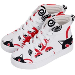 Cat Little Ball Animal Kids  Hi-top Skate Sneakers by Maspions