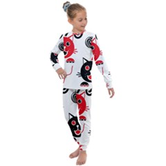 Cat Little Ball Animal Kids  Long Sleeve Set 