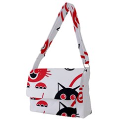 Cat Little Ball Animal Full Print Messenger Bag (s)