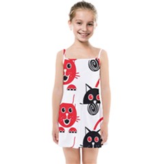 Cat Little Ball Animal Kids  Summer Sun Dress