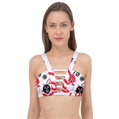 Cat Little Ball Animal Cage Up Bikini Top