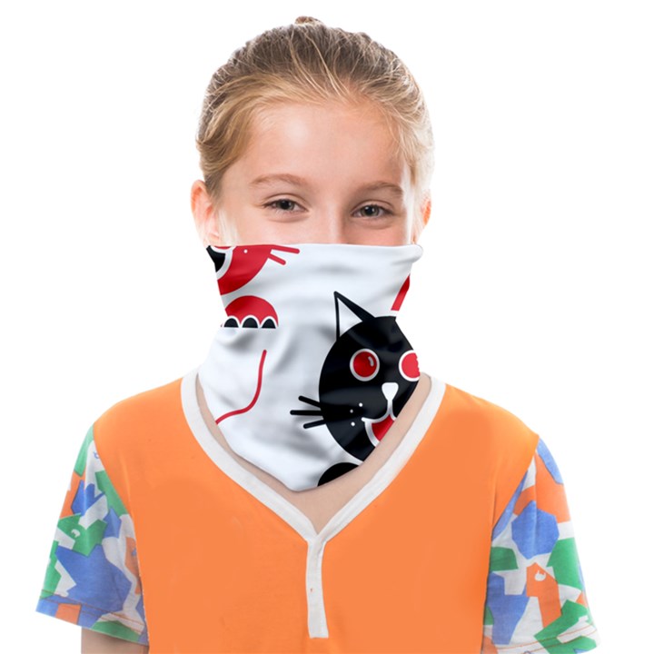 Cat Little Ball Animal Face Covering Bandana (Kids)