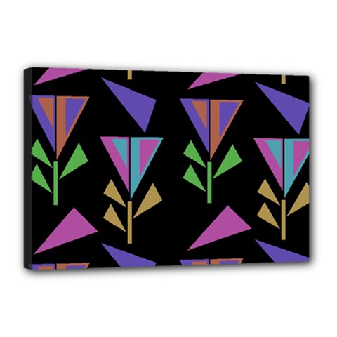 Abstract Pattern Flora Flower Canvas 18  X 12  (stretched)