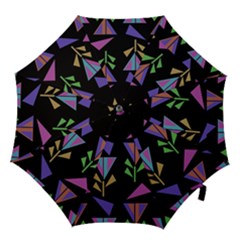 Abstract Pattern Flora Flower Hook Handle Umbrellas (large)