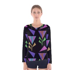 Abstract Pattern Flora Flower Women s Long Sleeve T-shirt