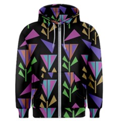 Abstract Pattern Flora Flower Men s Zipper Hoodie