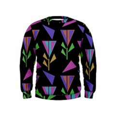 Abstract Pattern Flora Flower Kids  Sweatshirt