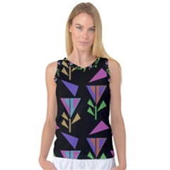 Abstract Pattern Flora Flower Women s Basketball Tank Top