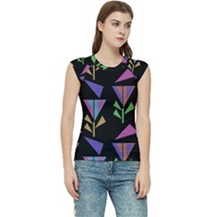 Abstract Pattern Flora Flower Women s Raglan Cap Sleeve T-shirt by Maspions