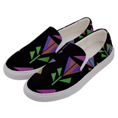 Abstract Pattern Flora Flower Men s Canvas Slip Ons