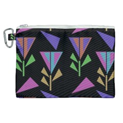 Abstract Pattern Flora Flower Canvas Cosmetic Bag (xl)