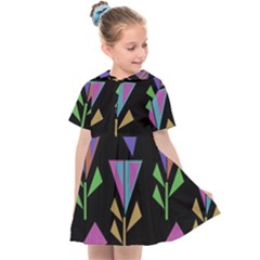 Abstract Pattern Flora Flower Kids  Sailor Dress