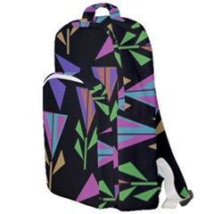 Abstract Pattern Flora Flower Double Compartment Backpack