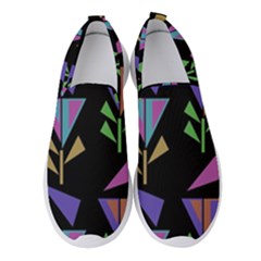 Abstract Pattern Flora Flower Women s Slip On Sneakers