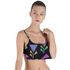 Abstract Pattern Flora Flower Layered Top Bikini Top 