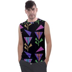 Abstract Pattern Flora Flower Men s Regular Tank Top