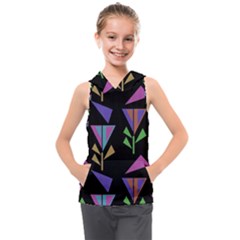 Abstract Pattern Flora Flower Kids  Sleeveless Hoodie by Maspions