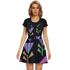 Abstract Pattern Flora Flower Apron Dress