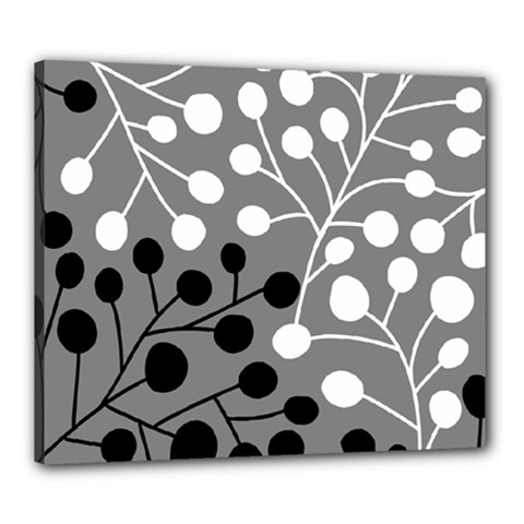 Abstract Nature Black White Canvas 24  X 20  (stretched)