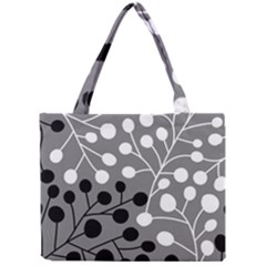 Abstract Nature Black White Mini Tote Bag