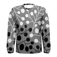 Abstract Nature Black White Men s Long Sleeve T-shirt