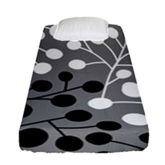 Abstract Nature Black White Fitted Sheet (single Size)