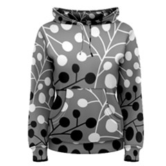 Abstract Nature Black White Women s Pullover Hoodie