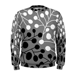 Abstract Nature Black White Men s Sweatshirt