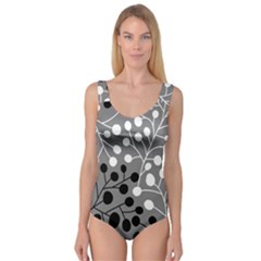 Abstract Nature Black White Princess Tank Leotard 