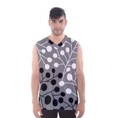 Abstract Nature Black White Men s Basketball Tank Top