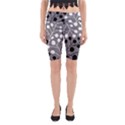 Abstract Nature Black White Yoga Cropped Leggings View1