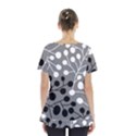 Abstract Nature Black White Skirt Hem Sports Top View2