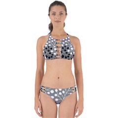 Abstract Nature Black White Perfectly Cut Out Bikini Set