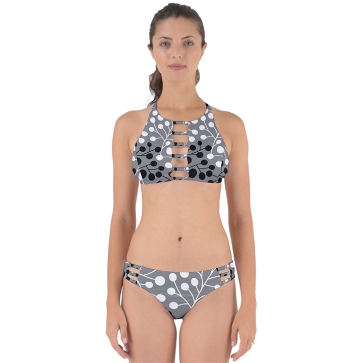 Abstract Nature Black White Perfectly Cut Out Bikini Set