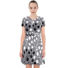 Abstract Nature Black White Adorable In Chiffon Dress