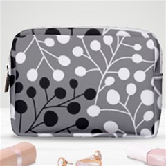 Abstract Nature Black White Make Up Pouch (medium)