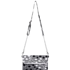 Abstract Nature Black White Mini Crossbody Handbag