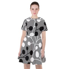 Abstract Nature Black White Sailor Dress