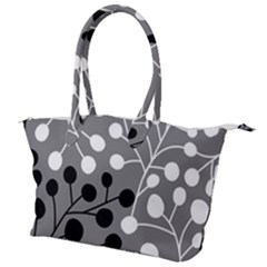 Abstract Nature Black White Canvas Shoulder Bag